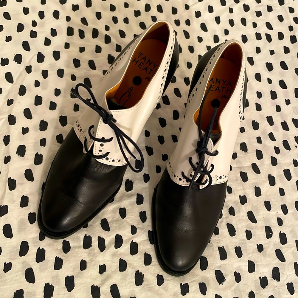 Tanya Heath Paris Lace Up Pumps unique w/removable Heels Size 40.5